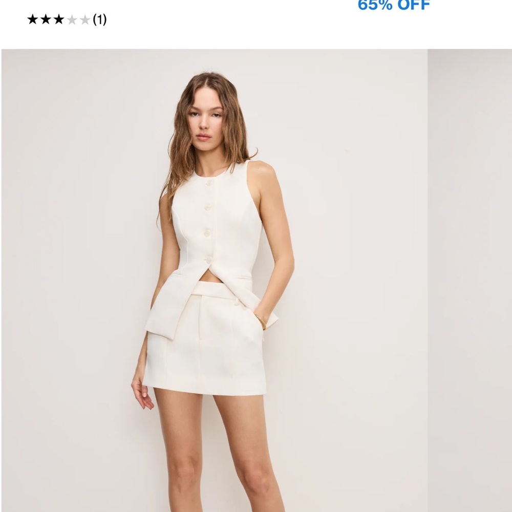 Good American luxe suiting mini skirt